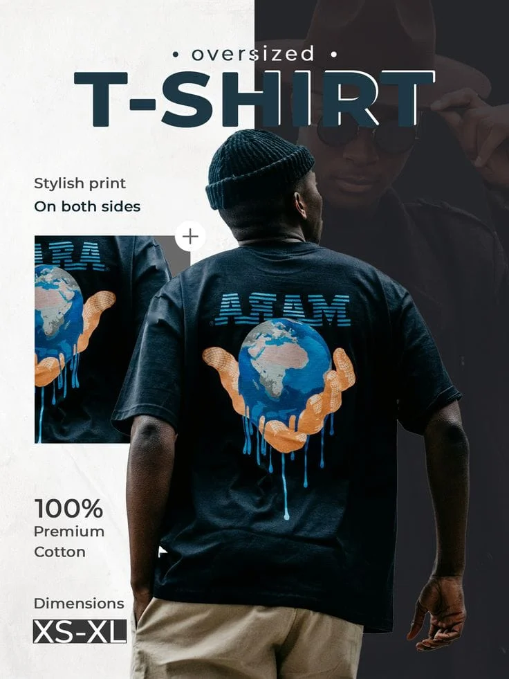 Remera oversized negra