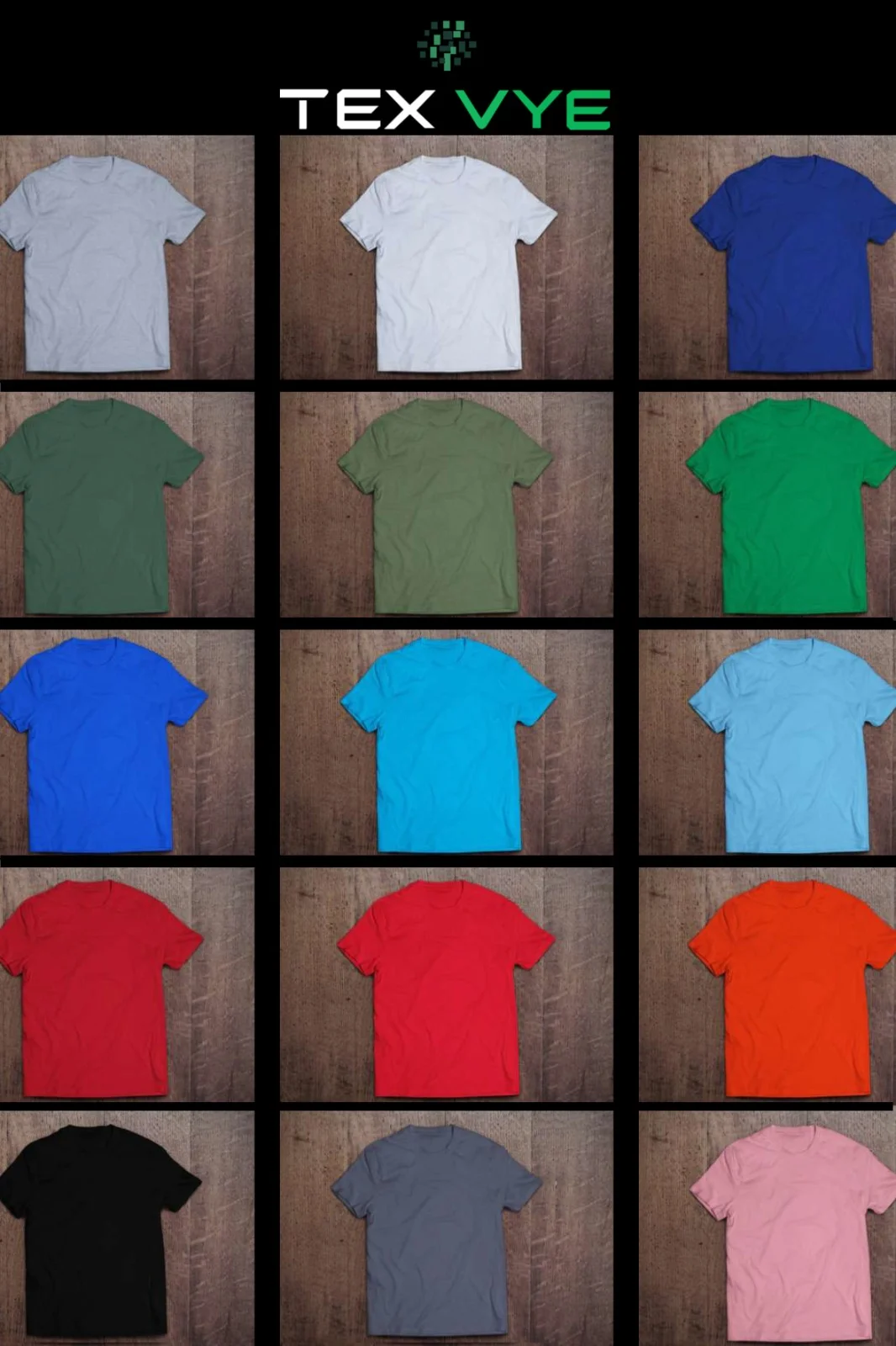 Conjunto de remeras de diferentes colores