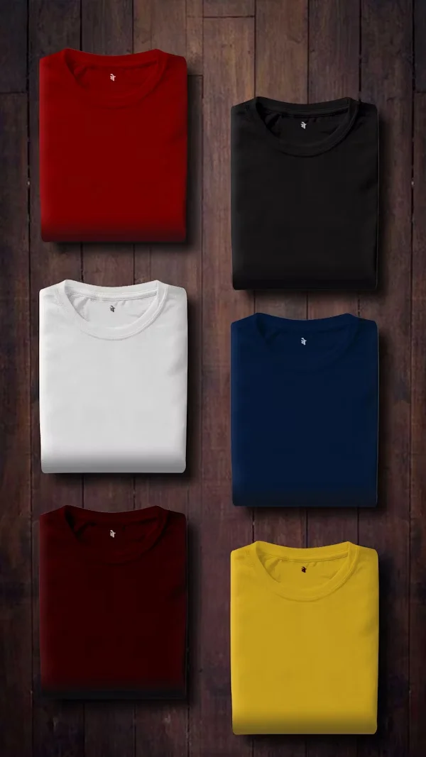 Remeras de distintos colores